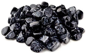 (image for) 1 Lb Snow Flake Obsidian tumbled