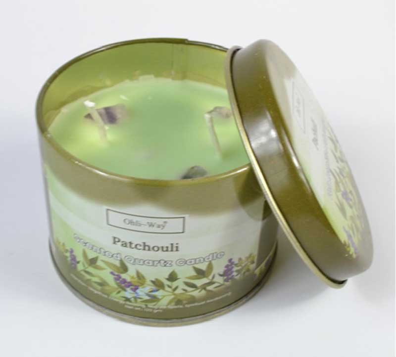 (image for) Pachuli (Patchouli) quartz tin candle