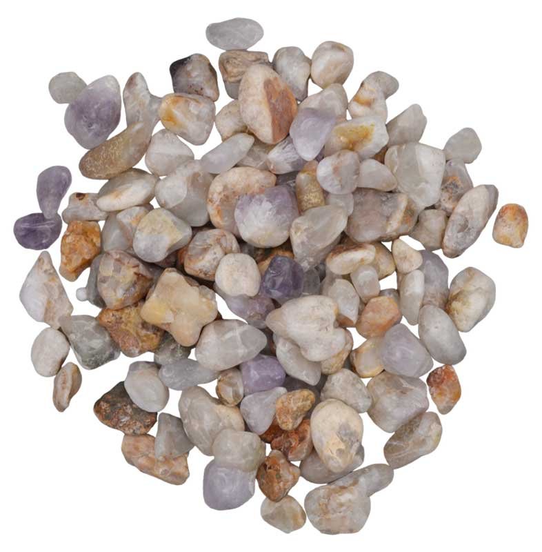 (image for) 1 lb Spirit Quartz tumbled chips 8-12mm