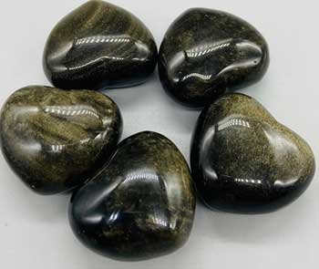 (image for) 2" Obsidian, Golden heart