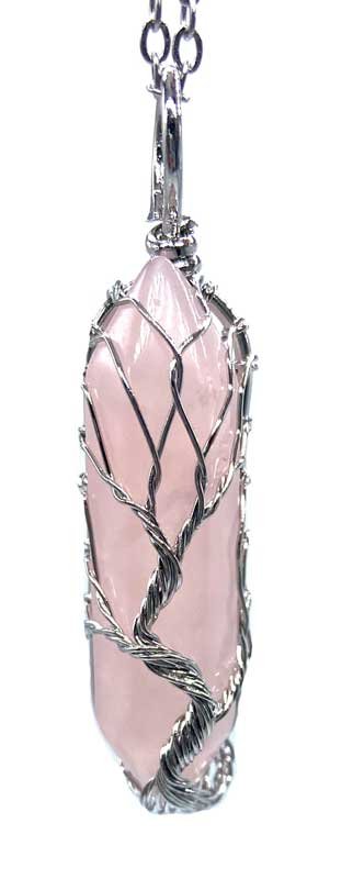 (image for) Rose Quartz Tree of Life double terminated