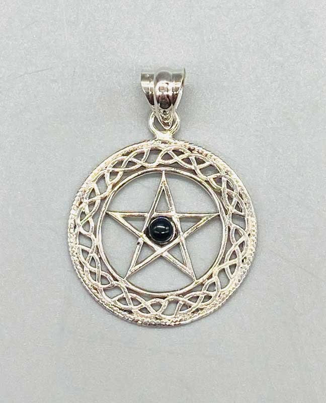 (image for) 30mm Black Obsidian Pentagram